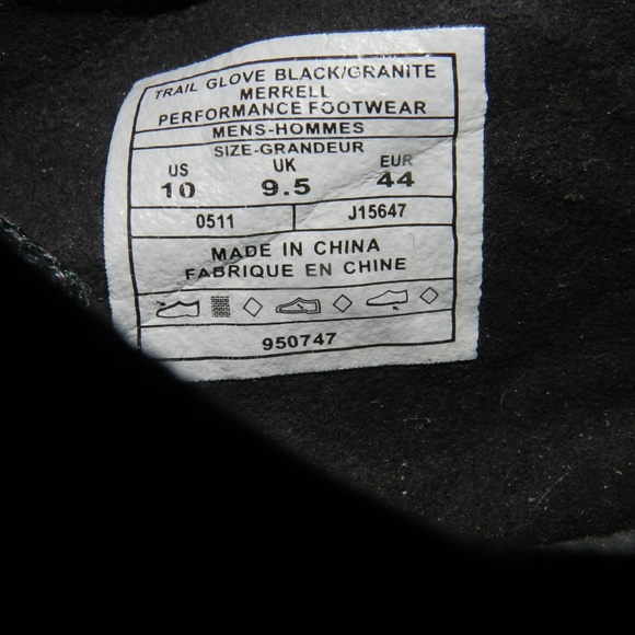 Merrill Trail Glove Performance Lace Up Mens 10 Shoes main image 7